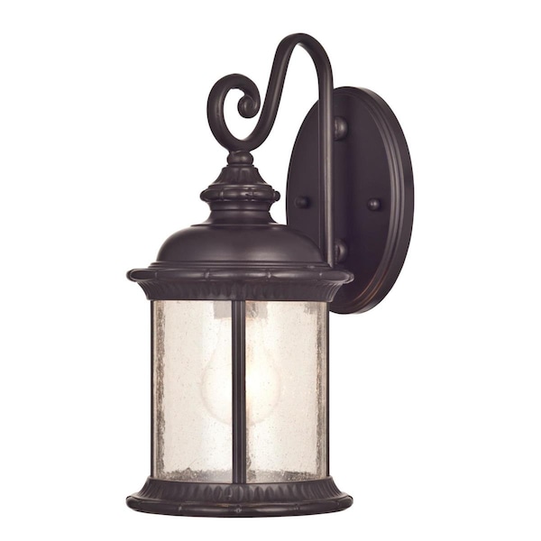 Westinghouse Fixture Wall Outdoor 100W New Haven Lantern ORB Steel Clear Seeded Glass 6230600 - main